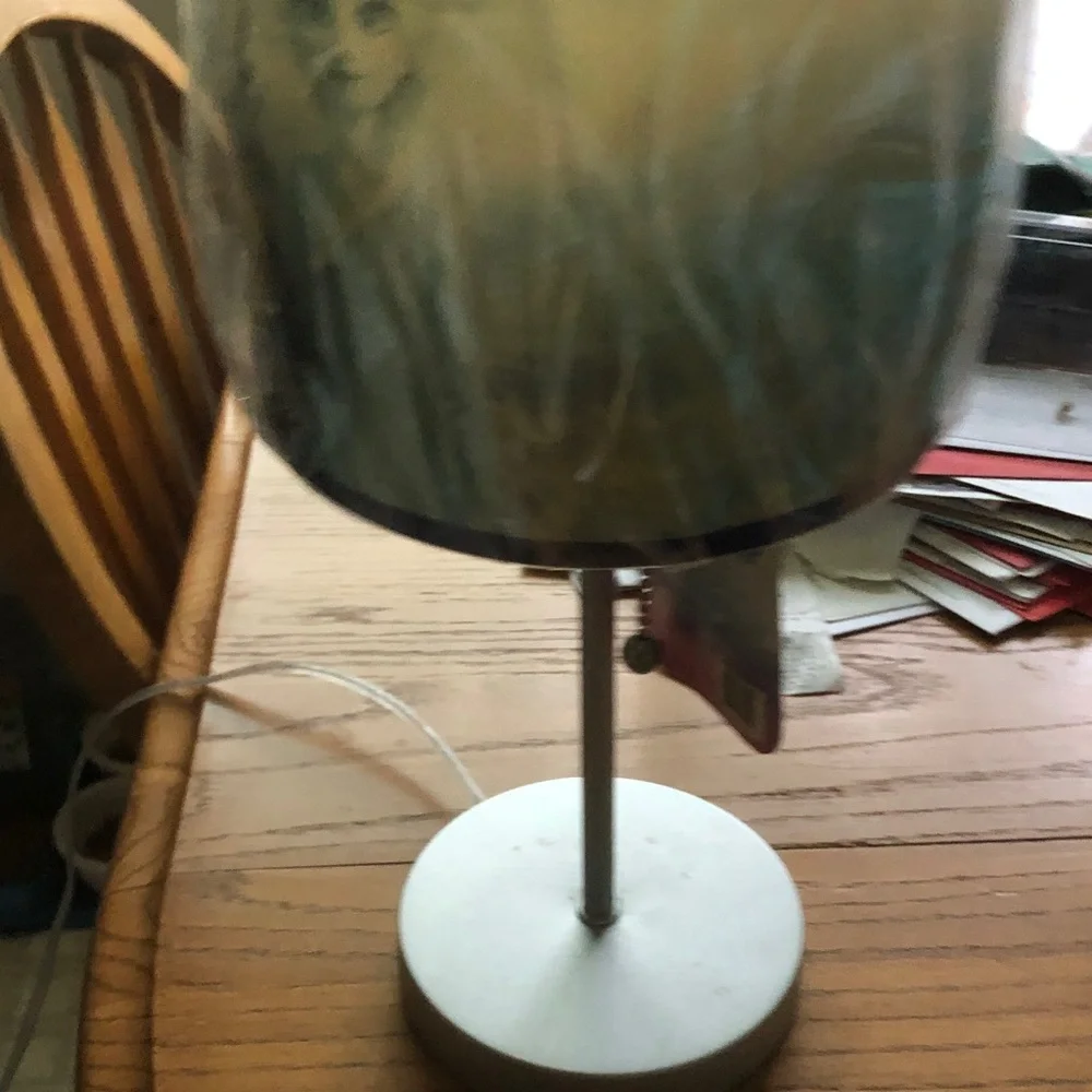 Disney Frozen II Ombre Green Glass Table Lamp